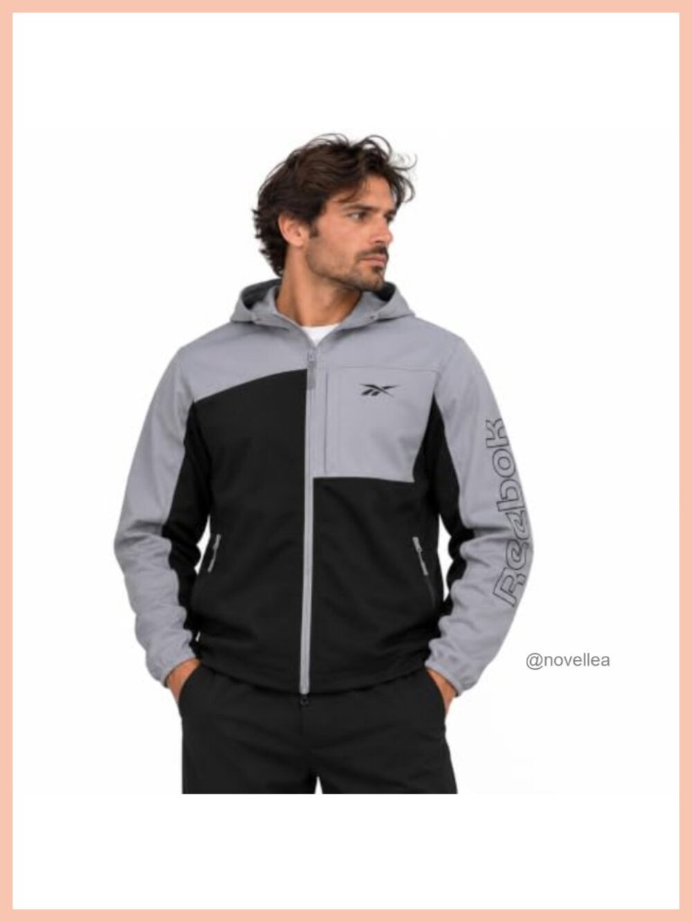 Men's Lightweight Softshell Hooded Windbreaker Jacket Fleece Lined